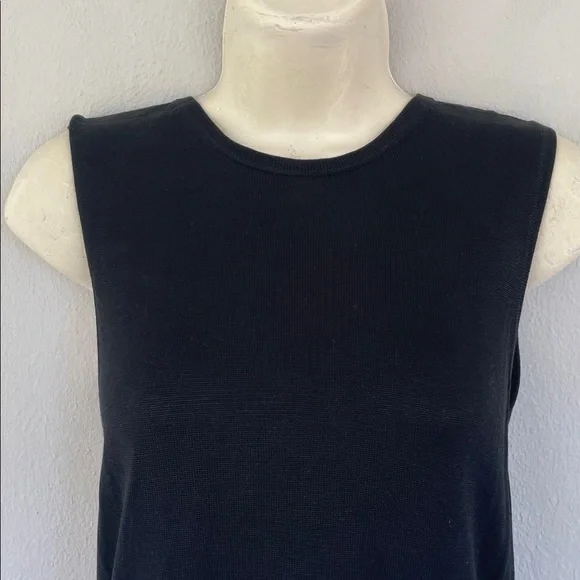 Vintage August Silk knits black sleeveless silk blend top size medium - Picture 3 of 12